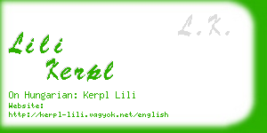 lili kerpl business card